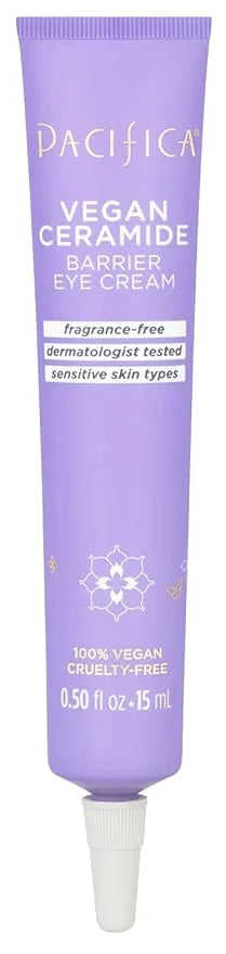 Pacifica Vegan Ceramide Barrier Eye Cream – Hydrating Under Eye Moisturizer for Dry, Sensitive Skin, Fragrance-Free Treatm...