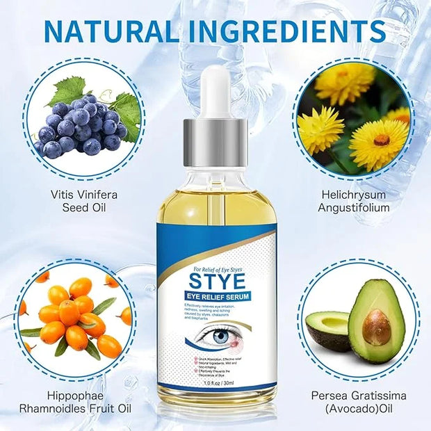 Stye Eye Treatment, Natural Stye Relief Serum for Styes, Chalazions and Blepharitis, Quickly Relieves Eye Irritation and R...