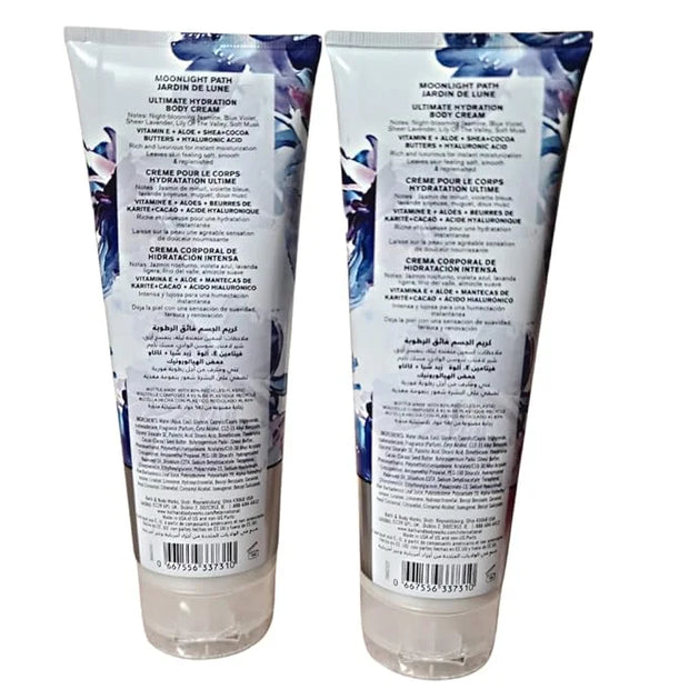 Bath and Body Works 2 Pack Moonlight Path Ultra Shea Body Cream 8 Oz. - Product Image