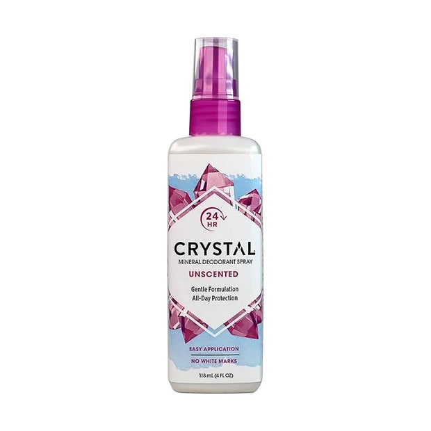 CRYSTAL Mineral Deodorant Spray- Unscented Body Deodorant With 24-Hour Odor Protection, Aluminium Chloride & Paraben Free,...