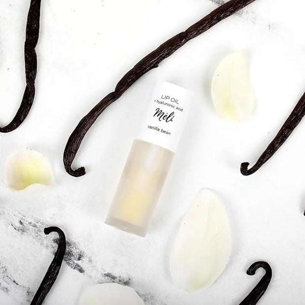 MÈLI Organic Lip Oil with Hyaluronic Acid | Clear Non-Sticky, Natural Lip Gloss, Moisturizing, Revitalizing and Rejuvenati...
