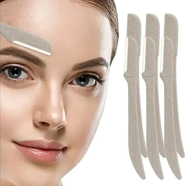 Micro Grooved Derma Blades Facial Razor, Wheat Straw Facial Razor for Women and Men, Eyebrow Razor, Bikini Razor, Hair Tri...