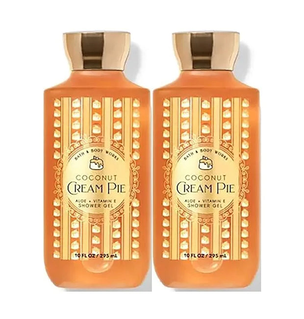 Bath and Body Works Coconut Cream Pie Shower Gel Gift Sets 10 Oz 2 Pack (Coconut Cream Pie) - Product Image