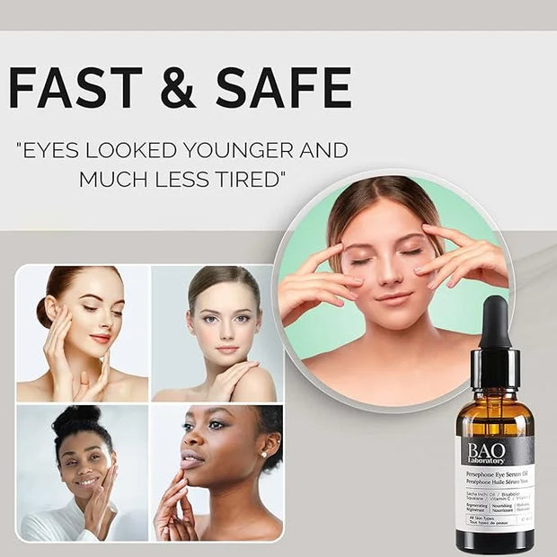 Persephone Eye Serum Oil | Sacha Inchi Oil, Bisabolol and Vitamin C & E | Eye Serum for Wrinkles, Finelines and Dark Circl...