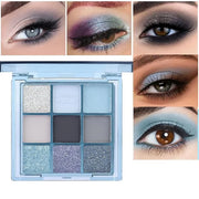 Eyeshadow Palette Makeup- 9 Colors Navy Blue Colorful Eyeshadow Palette Matte Shimmer Natural Eye Shadow palettes Highly P...