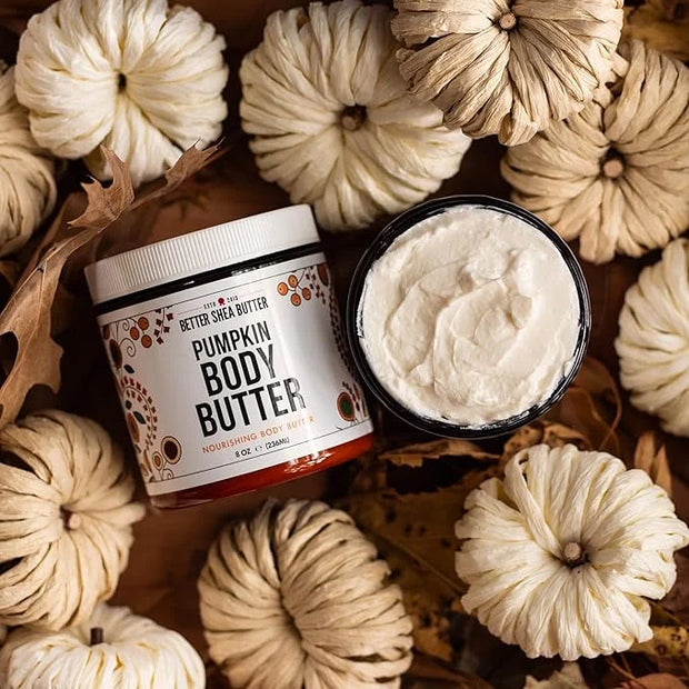 Pumpkin Body Butter with Organic Shea Butter | Pumpkin Spice Lotion for Women | Non Greasy Body Cream | Fall Body Care Fav...