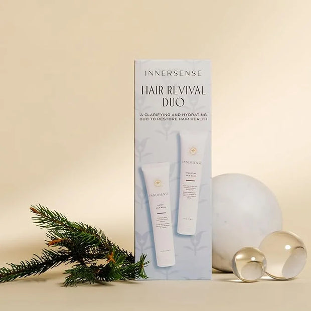 INNERSENSE Organic Beauty - Hair Revival Duo Holiday Set | Detox Hair Mask, Hydrate Hair Mask | Non-Toxic, Cruelty-Free, C...