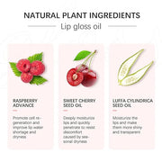 2PCS Hydrating Lip Glow Oil, Lip Oil Gloss Transparent Toot Tinted Nourishing Long Lasting Repairing Lightening Lip Lines ...