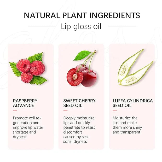 2PCS Hydrating Lip Glow Oil, Lip Oil Gloss Transparent Toot Tinted Nourishing Long Lasting Repairing Lightening Lip Lines ...
