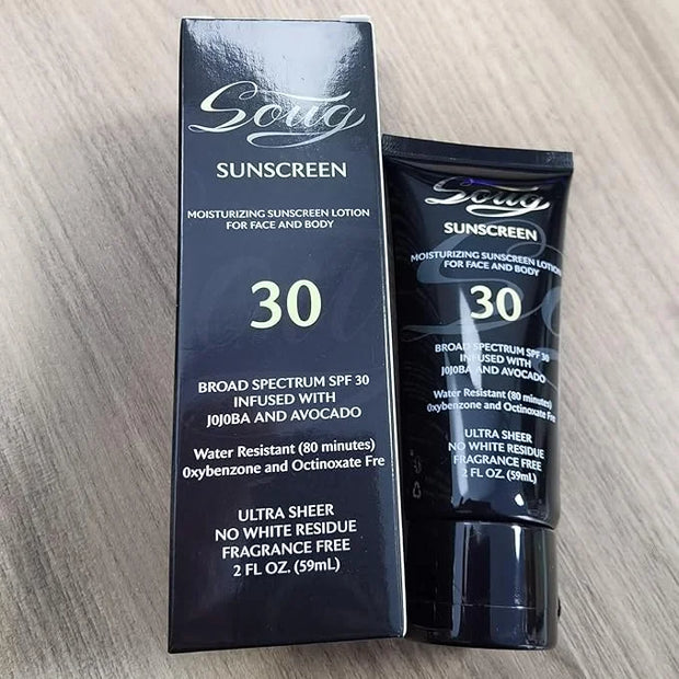 Sunscreen Black Girl (2 Fl. Oz), Face & Body Moisturizing Sunscreen Lotion SPF 30, For Melanin Rich Skin,No White Residue,...