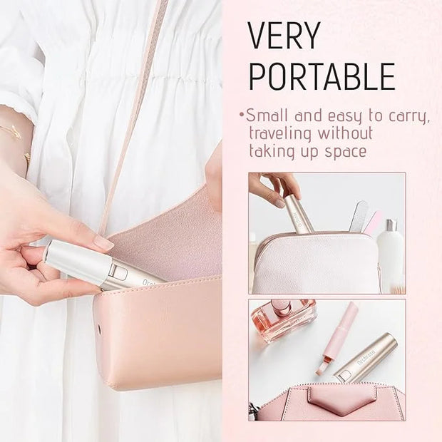 Rechargeable Facial Hair Remover for Women: 2-in-1 Device for Shaping Eyebrows and Removing Face Peach Fuzz(Rose Gold) - P...