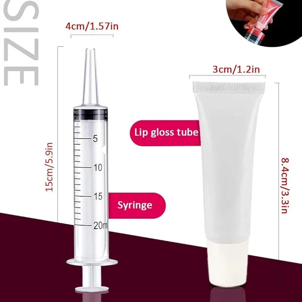AMORIX 50PCS 10ml Lip Gloss Tubes Clear Empty Lip Balm Containers with White Cap Refillable Soft Cosmetic Squeeze Tubes fo...