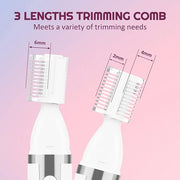 Eyebrow Trimmer Electric Eyebrow Razor, Rechargeable Facial Hair Shaver Painless Detail Trimmer with Rinseable Blade for F...