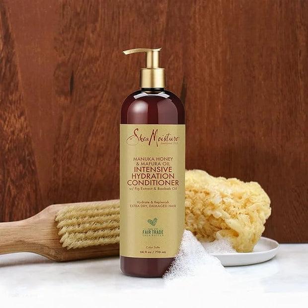 Shea Moisture Shampoo & Conditioner Set – Intensive Hydration Hair Care Formulas with Manuka Honey & Mafura Oil for Extra ...