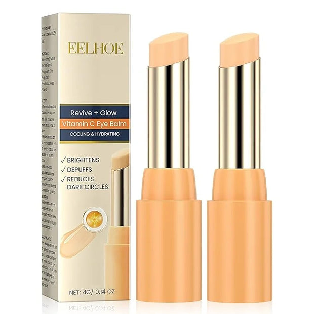Revive Glow Vitamin C Eye Balm, Hydrating Eye Cream,Improve Dark Circles,Brightens Skin Tone,Reduces Puffiness(2PCS) - Pro...
