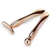 LISAPACK 2PCS Metal Eye Cream Applicator Wand Stick, Massager Tool for Facial Massage, Reduce Puffiness (Rose Gold) - Prod...