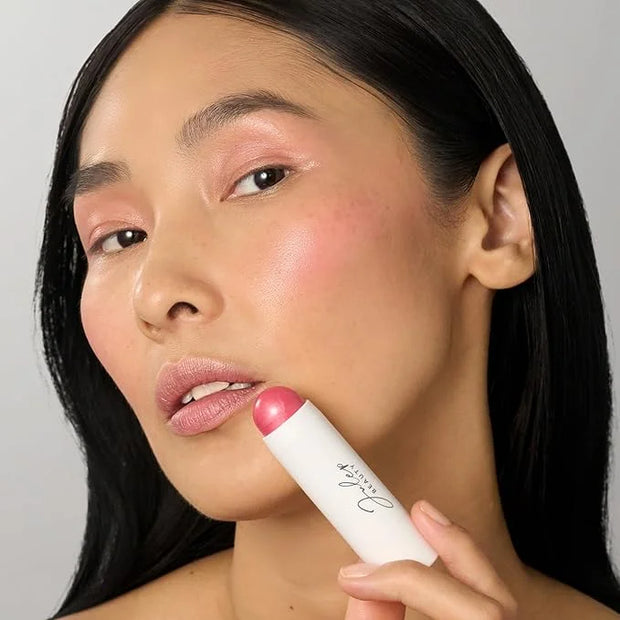 Julep Skip The Brush Cream to Powder Blush Stick - Peony Pink - Blendable and Buildable Color - 2-in-1 Blush and Lip Makeu...