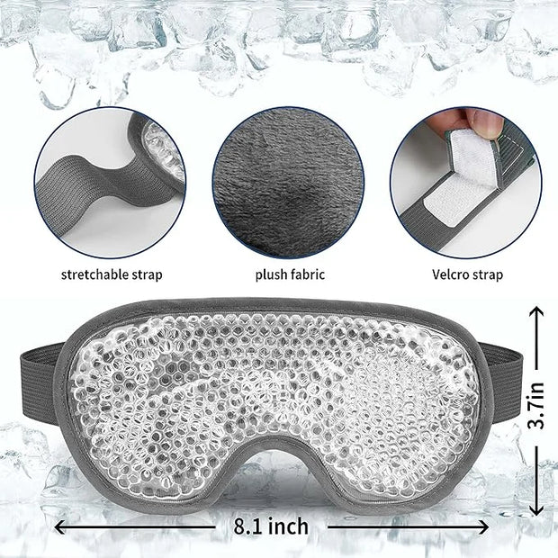 Cooling eye mask with gel