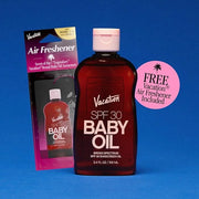 Vacation Baby Oil SPF 30 + Air Freshener Bundle, Broad Spectrum SPF 30 Sunscreen Oil, Vegan Suntan Oil with Broad Spectrum...