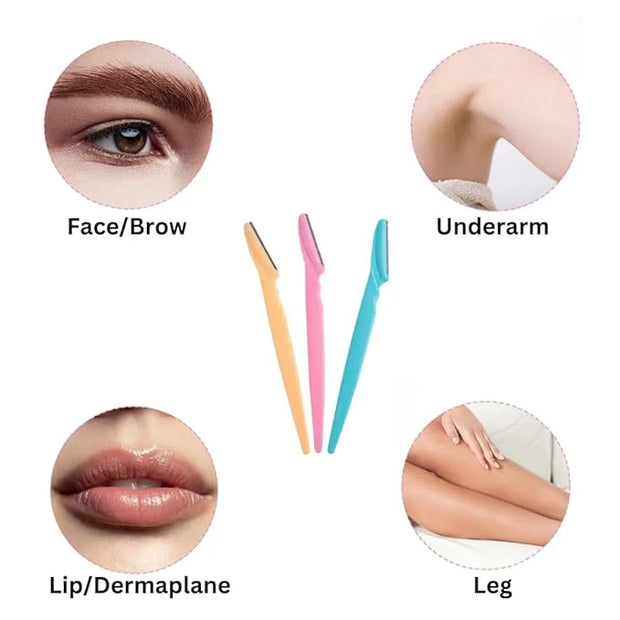 6 PC Eyebrow Razor Demaplane Tool for Women & Men Facial Eyebrow Trimmer Shaper Facial Hair Remover - Product Image