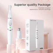 Nose Hair Trimmer for Women - 2 in 1 Professional Painless Eyebrow and Facial Hair Trimmer for Men and Women, USB Recharge...