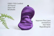 Premium Handcrafted 25 Momme Mulberry Silk Eye Mask for Sleeping (Purple Passion) - Product Image