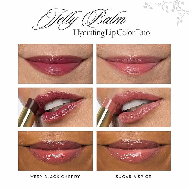 LAURA GELLER NEW YORK Jelly Balm Hydrating Lip Color Duo - Very Black Cherry + Sugar & Spice - Holiday 2024 - Product Image