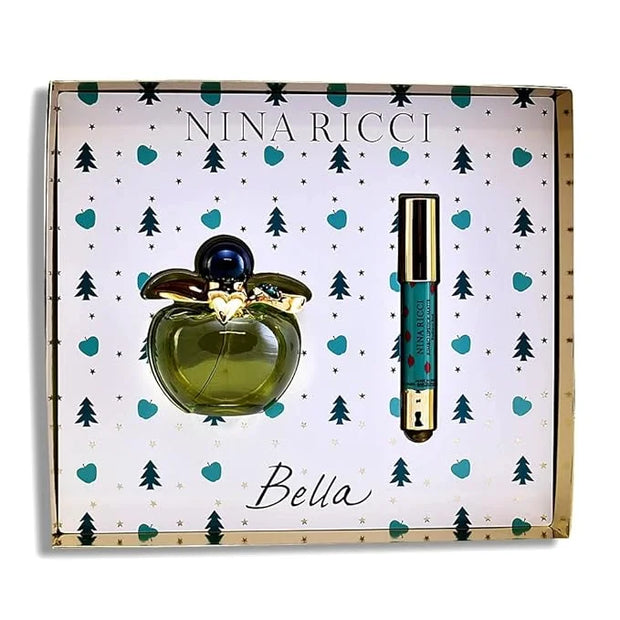 Nina Ricci Bella for Women 2piece Gift Set (2.7 Eau De Toilette Spray + 2.5 G Red Jumbo Lipstick Mate), 5.2 Oz - Product I...