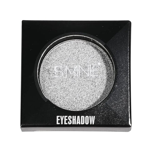 ISMINE Single Eyeshadow Powder Palette (SILVER GRAY) Shimmer Gray, High Pigment, Longwear Single Grey Eye Makeup for Day &...