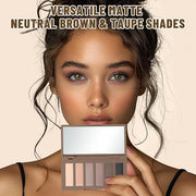 6 Colors Mini Naked Eyeshadow Makeup Palette Neutral Nude Smoky Eye Shadow Taupe & Brown Matte Make Up Pallet with Mirror ...