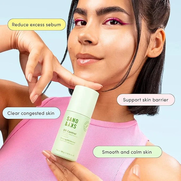 Sand & Sky Oil Control Lightweight Moisturizer with Salicylic Acid & Niacinamide - Oil-Free Face Cream for Blemish-Prone S...