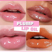 6 Pcs Colorful Fat Lip Oil Hydrating Lip Gloss Set with Long-lasting and Moisturizing Glass Water Lip Stain for Lip Care a...