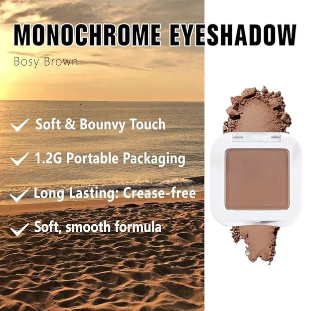 Kaely Pressed Single Eyeshadow Makeup, Rosy Brown Matte Highly Pigmented Monochrome Eye Shadow Palette, Waterproof Neutral...
