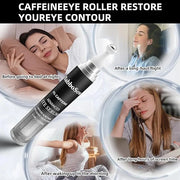 5% Caffeine Eye Serum, Anti-Aging Eye Cream with 360°Massage Roller, Eye Serum for Dark Circles and Puffiness, Reduces Fin...