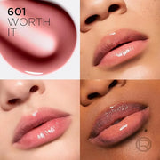 L'Oreal Paris Plump Ambition Hyaluron Lip Oil, 24 HR Lip Gloss with Hyaluronic Acid, Volumizing Formula with Glass-Like Sh...
