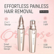 Rechargeable Facial Hair Remover for Women: 2-in-1 Device for Shaping Eyebrows and Removing Face Peach Fuzz(Rose Gold) - P...
