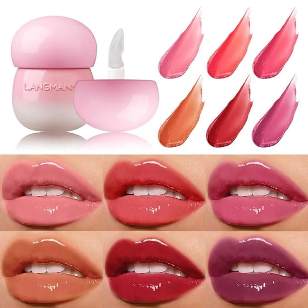 LANGMANNI Pudding Glow Lip Balm | Velvet-Smooth Lip Gloss for Nourished, Glowing Lips | Hydrating, Non-Sticky Glossy Tinte...