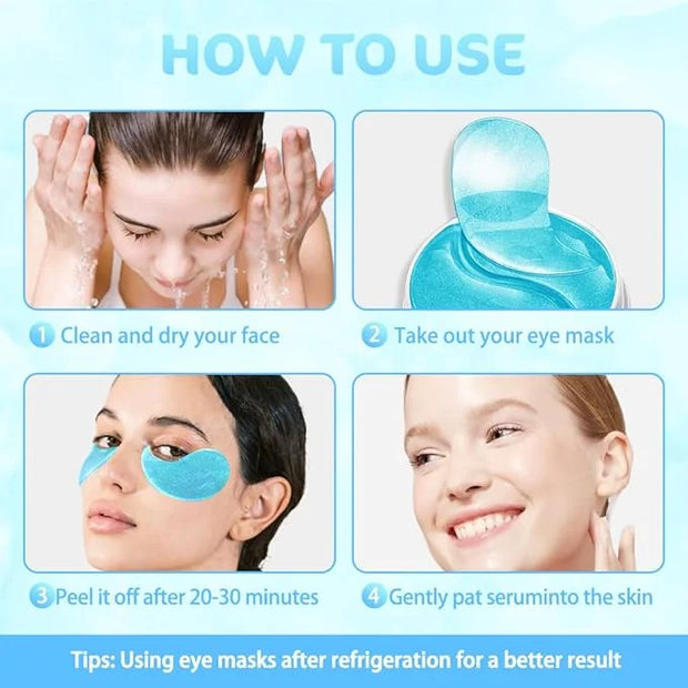 AMY'S DIARY Eye Mask Under Eye Patches (30 Pairs)- Puffy Eyes & Dark Circles Treatments,Reduce Under Eye Bags and Smooth W...
