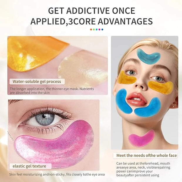MOND'SUB Premium Under Eye Patches, Gel Eye Patches Hydrating & Refresh for Puffy Eyes, Under Eye Bags & Dark Circles, Nat...