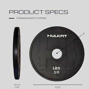 HulkFit 2-inch Rubber Coated Steel Weight Plates Set - Product Image