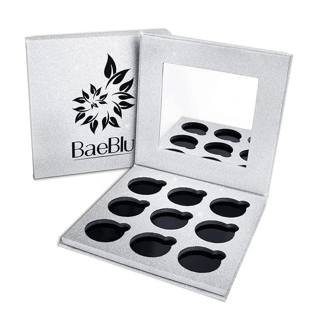 Glitter Mirror Empty Magnetic Reusable Eyeshadow Makeup Palette