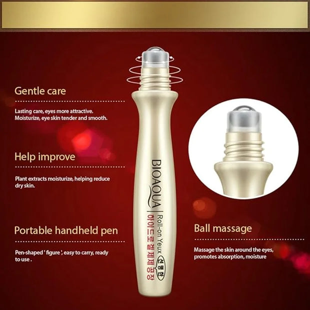 BIOAQUA Gold Essence Collagen Eye Cream Anti Dark Circle Wrinkle Repairing Ball-Pen Plant Extracts Moisturize Charm - Prod...