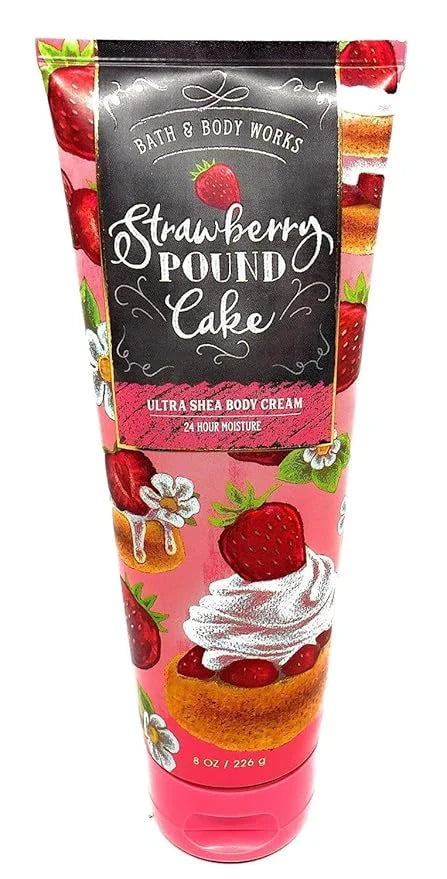 Bath and Body Works Body Care - 24 Hour Moisture Ultra Shea Body Cream - 8 oz - Strawberry Pound Cake - Product Image