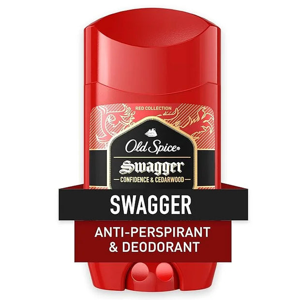 Old Spice Antiperspirant Deodorant for Men, 24/7 Odor Protection, 24/7 Lasting Freshness, Red Collection, Swagger with Ced...