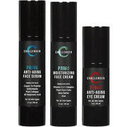 Challenger Men's Primo Anti-Aging Trio - Face Serum, Moisturizer, & Eye Cream - Plant Stem Cells, Matrixyl 300, Vitamin C,...