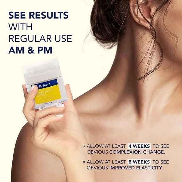 Korean Neck Cream for Firming & Tightening: Neck & Chest Anti-Aging Treatment for Crepey Sagging Skin & Wrinkles - Women &...