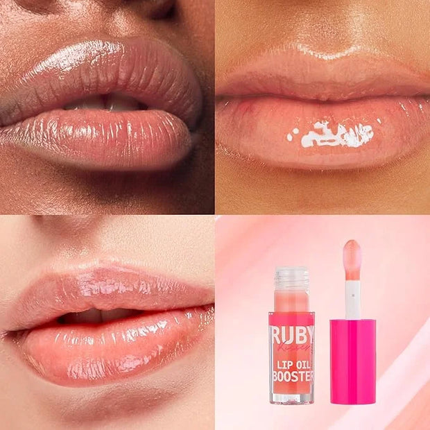 Ruby Kisses Lip Oil Booster, Hydrating Lip Gloss with Nourishing Natural Oil Blend, Jumbo Wand for Easy Application, Non-S...