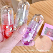 4 Pcs Lip Gloss Oil Set, Fruit Flavored Lip Gloss Set Cute Lip Jelly Hydrating Lip Make-Up for Kids and Teens, Kid Friendl...