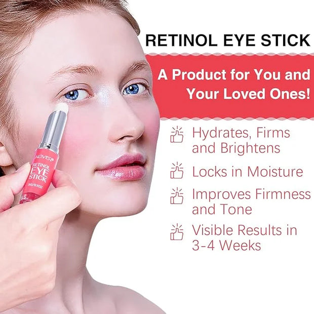 Retinol Eye Stick,Collagen Retinol Eye Cream for Dark Circles and Puffiness, Under Eye Cream Anti Aging, Eye Brightener St...