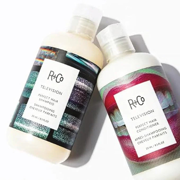 R+Co | Travel Sized | Television Perfect Shampoo and Conditioner Set for Preserving Color Treated Hair | Anti Frizz + Repa...